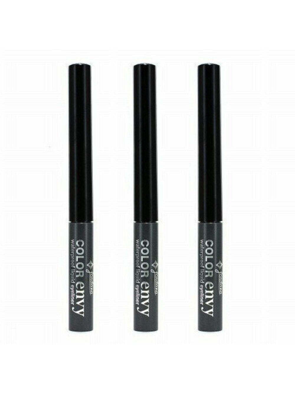 3-Pack New JORDANA Color Envy Waterproof Liquid Eyeliner 09 Silver Craze SEALED